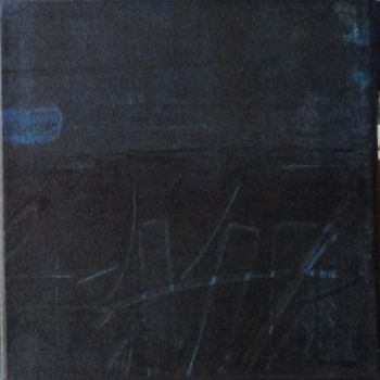 Peinture intitulée "Bleu-nuit" par Dominique Berton, Œuvre d'art originale, Autre