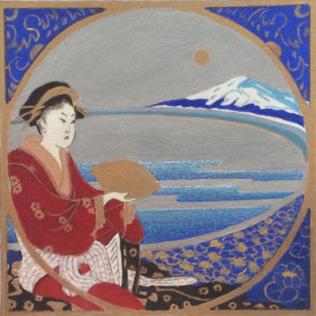 Painting titled "Izu" by Dominique Berton, Original Artwork