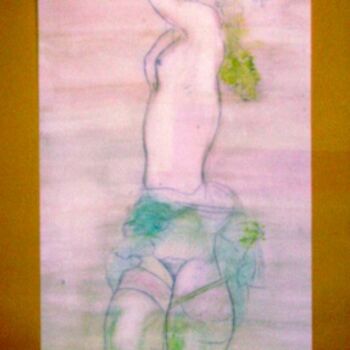 Pintura titulada "nue  dansant" por Dominique Bertrand, Obra de arte original, Acuarela Montado en Cartulina