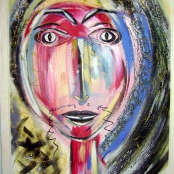 Painting titled "MASQUE" by Dominique Bertrand, Original Artwork