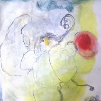Painting titled "Bille" by Dominique Evrard, Original Artwork