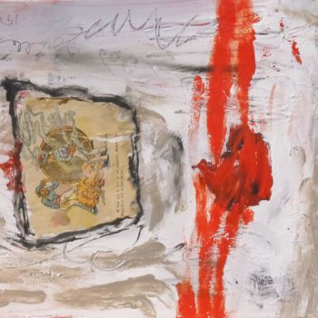 Schilderij getiteld "tableau-19-juillet-…" door Dominique Evrard, Origineel Kunstwerk