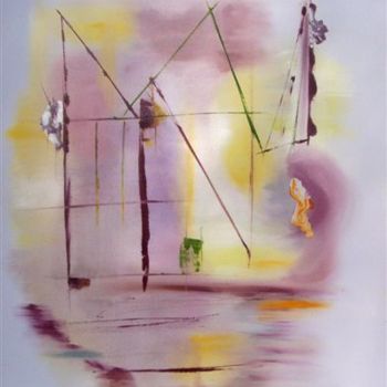 Malerei mit dem Titel "Entre ciel et eau" von Dominique Fouquart  Domy, Original-Kunstwerk