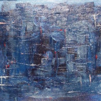 Peinture intitulée "La force du bleu" par Dominique Fouquart  Domy, Œuvre d'art originale