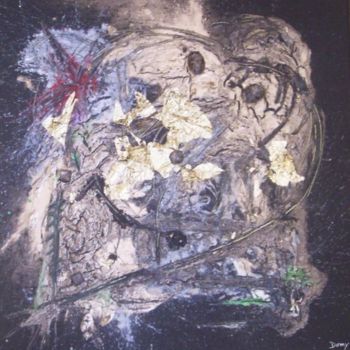 Painting titled "Rose" by Dominique Fouquart  Domy, Original Artwork