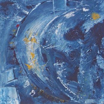 Malarstwo zatytułowany „Ami la Lune” autorstwa Dominique Fouquart  Domy, Oryginalna praca