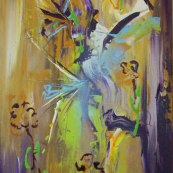 Картина под названием "Réve de papillons" - Dominique Fouquart  Domy, Подлинное произведение искусства
