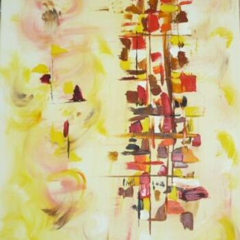 Painting titled "Pas si moelleux que…" by Dominique Fouquart  Domy, Original Artwork