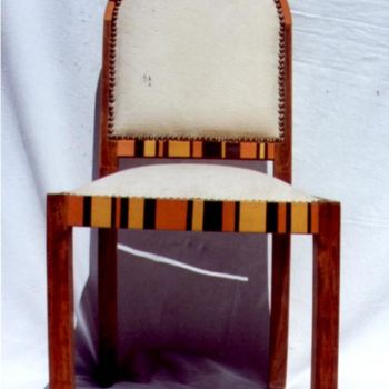 Design intitolato "la chaise marquettés" da Dominique Marthouret, Opera d'arte originale