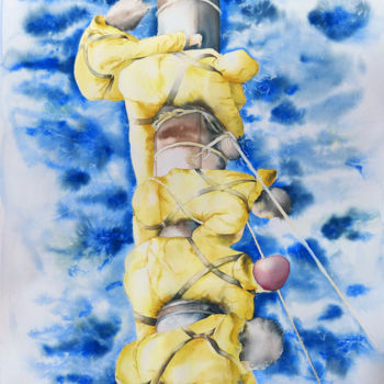 Peinture intitulée "les vergues" par Dominique Ramaud, Œuvre d'art originale, Aquarelle