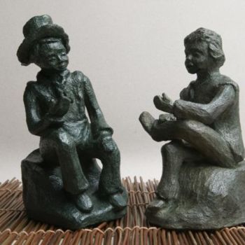 Sculpture titled "les Compères" by Domino, Original Artwork