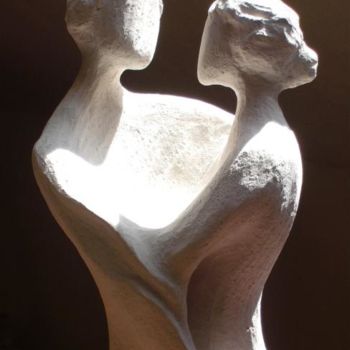 Sculpture titled "Coeur à coeur - 2" by Domino, Original Artwork
