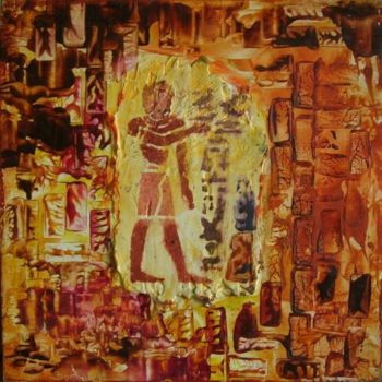 Peinture intitulée "vestige egyptien" par Dommart, Œuvre d'art originale