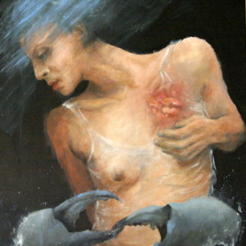 Peinture intitulée ""sous- l'emprise" n…" par Domondo, Œuvre d'art originale, Acrylique