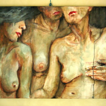 Peinture intitulée "féminité - pluriel…" par Domondo, Œuvre d'art originale, Acrylique