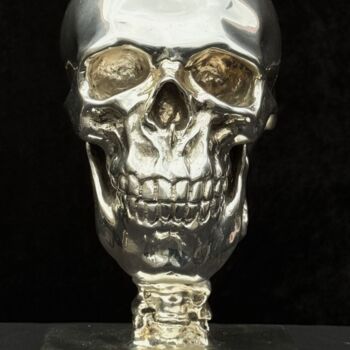 Skulptur mit dem Titel "Tote Kopf Bronze Sk…" von Don Alberto Carlos, Original-Kunstwerk, Bronze