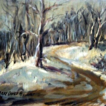 Painting titled "Into The Woods II" by Don Bourret, Original Artwork, Oil
