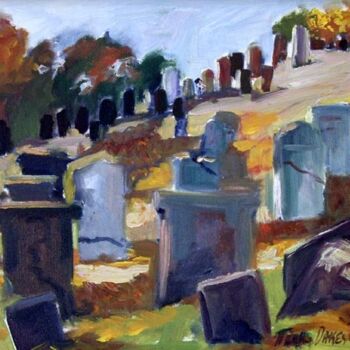 Malarstwo zatytułowany „Old Durham Cemetery…” autorstwa Don Bourret, Oryginalna praca, Olej