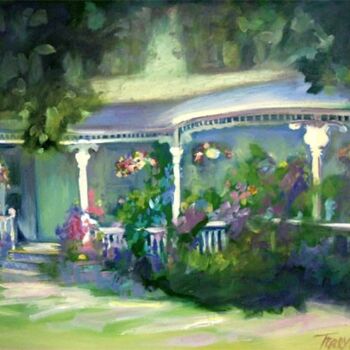 Картина под названием "The Porch I" - Don Bourret, Подлинное произведение искусства, Масло
