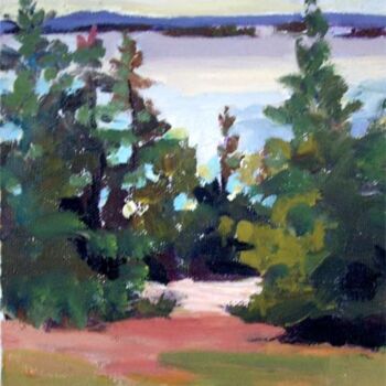 Peinture intitulée "Lake Pines" par Don Bourret, Œuvre d'art originale, Huile