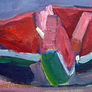 Painting titled "Watermelon #3" by Don Bourret, Original Artwork