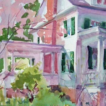 Painting titled "Portland House II" by Don Bourret, Original Artwork, Oil
