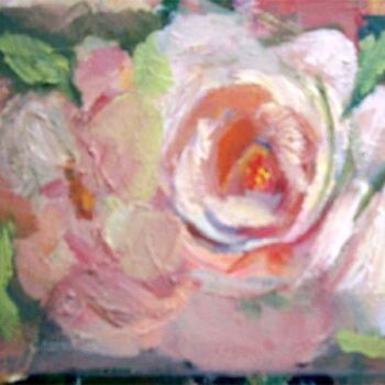 Painting titled "Lynda's Roses I" by Don Bourret, Original Artwork, Oil