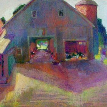 Painting titled "Down On The Farm" by Don Bourret, Original Artwork, Oil