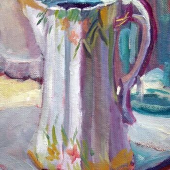 Painting titled "Pitcher" by Don Bourret, Original Artwork, Oil