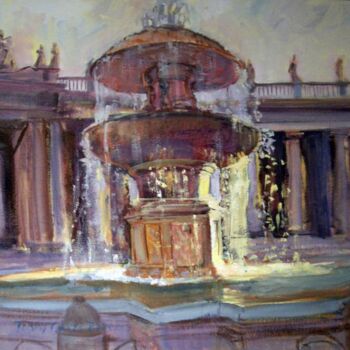 Painting titled "Vatican Waters" by Don Bourret, Original Artwork
