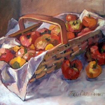 Painting titled "Heirloom Tomatoes I" by Don Bourret, Original Artwork