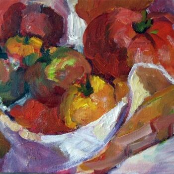 Pintura titulada "Heirloom Tomatoes I…" por Don Bourret, Obra de arte original