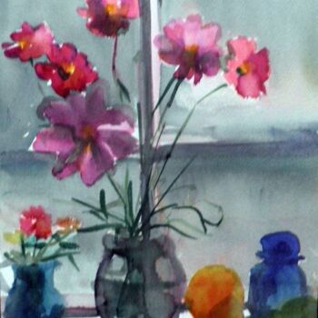 Pintura titulada "Floral #2" por Don Bourret, Obra de arte original, Oleo