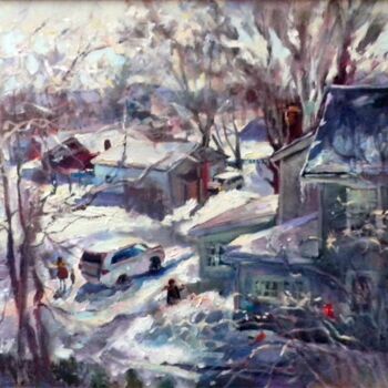 Painting titled "Winter Blues" by Don Bourret, Original Artwork