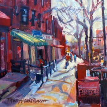 Painting titled "Main Street #1" by Don Bourret, Original Artwork, Oil