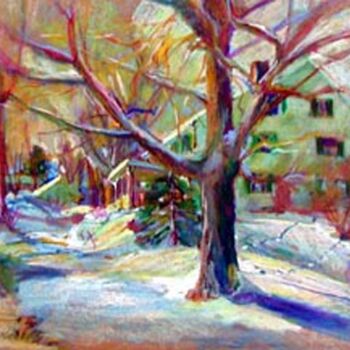 Painting titled "Winter Morning" by Don Bourret, Original Artwork, Oil