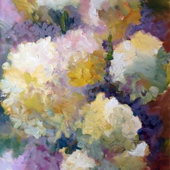 Painting titled "Floral Burst" by Don Bourret, Original Artwork