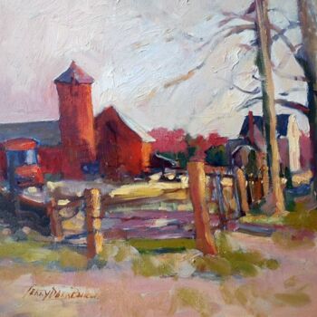 Картина под названием "vinalyk barn  #1" - Don Bourret, Подлинное произведение искусства