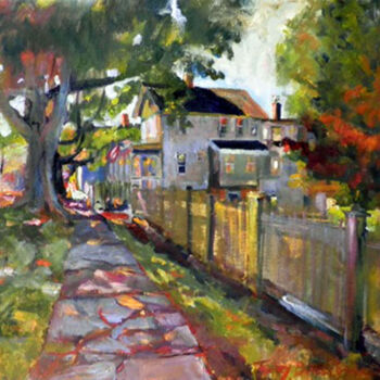 Painting titled "Sidewalk" by Don Bourret, Original Artwork