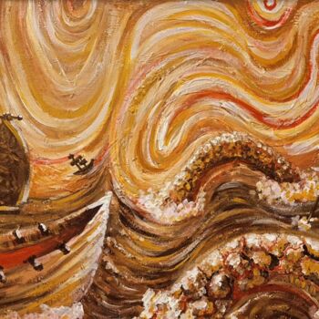 "Tempestade Noturna" başlıklı Tablo Don M. Vargas tarafından, Orijinal sanat, Akrilik Ahşap Sedye çerçevesi üzerine monte ed…