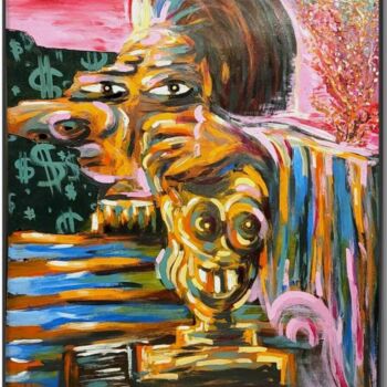 Pintura intitulada "Galerista, o fareja…" por Don M. Vargas, Obras de arte originais, Acrílico