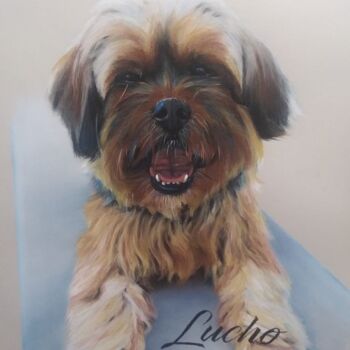 Картина под названием "LUCHO" - Donabatar, Подлинное произведение искусства, Пастель Установлен на artwork_cat.