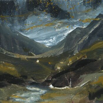 Painting titled "Glencoe & Dalness" by Donald Mcleman, Original Artwork, Acrylic Mounted on Other rigid panel
