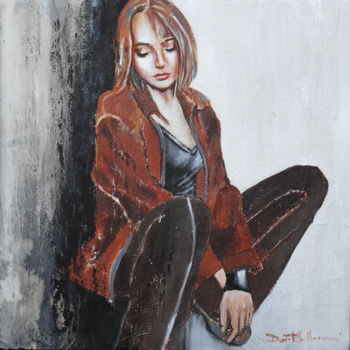 Pittura intitolato "Melancholic Alysia" da Donatella Marraoni, Opera d'arte originale, Olio