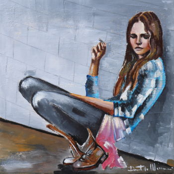 Pittura intitolato "just 5 minutes" da Donatella Marraoni, Opera d'arte originale, Olio