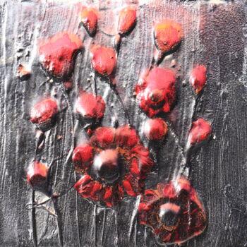 Pintura intitulada "red love and us" por Donatella Marraoni, Obras de arte originais, Óleo