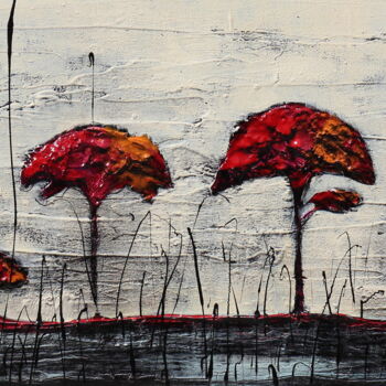 Pittura intitolato "lovely trees" da Donatella Marraoni, Opera d'arte originale, Olio