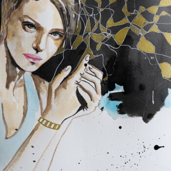 Painting titled "karma" by Donatella Marraoni, Original Artwork, Watercolor