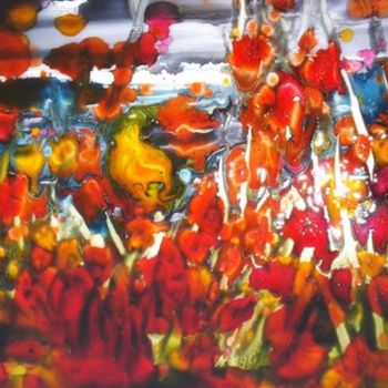 Painting titled "Lovely Poppies" by Donatella Marraoni, Original Artwork, Other
