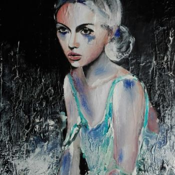 Peinture intitulée "melancholy" par Donatella Marraoni, Œuvre d'art originale, Émail